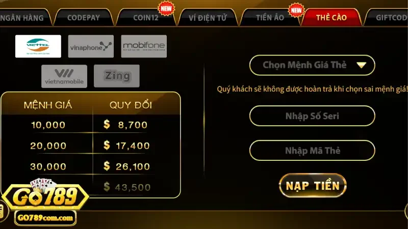 Nạp Tiền Go789 – Hướng Dẫn Chi Tiết Các Hình Thức Giao Dịch 1 Hướng dẫn xử lý tình huống giao dịch thất bại