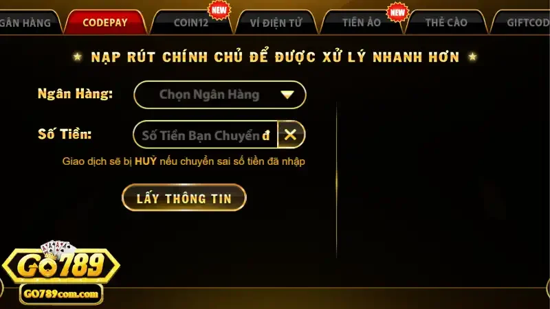 Nạp Tiền Go789 – Hướng Dẫn Chi Tiết Các Hình Thức Giao Dịch 3 Ưu điểm khi thực hiện các giao dịch nạp tiền tại Go789