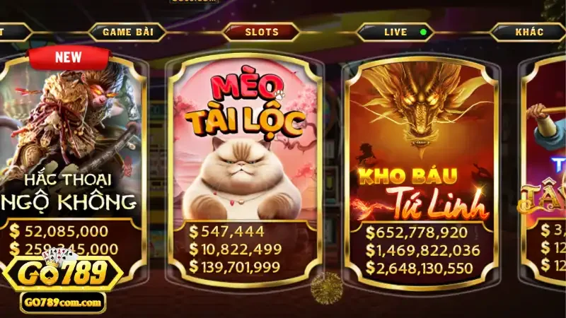 Sảnh Game Nổ Hũ Go789 – Thế Giới Quay Hũ Hấp Dẫn Nhất 2 Đa dạng game để người chơi lựa chọn trải nghiệm